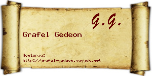 Grafel Gedeon névjegykártya